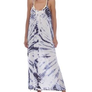 Raviya Blue and White Tie-Dye Maxi Dress